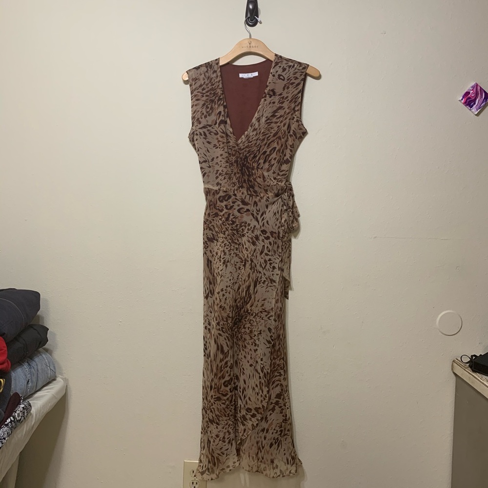 Vintage Cheetah Wrap Dress